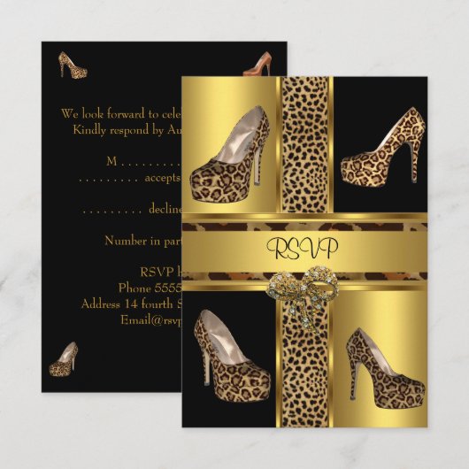 RSVP Party Hi Hiel Shoes Leopard Gold (Voorkant / Achterkant)