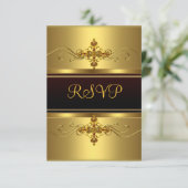 RSVP Party Zwart gouden juweel Klein (Staand voorkant)
