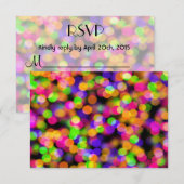 RSVP-patroon voor helder en mousserend licht RSVP Kaartje (Voorkant / Achterkant)