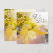 *~* RSVP Peach Waterverf Floral AR15 QR WEDDING Kaart (Voorkant / Achterkant)