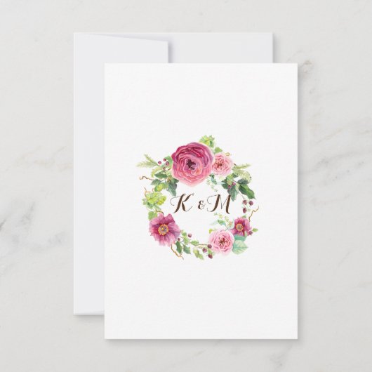 RSVP Peony Roos Wreath Leaf Raspberr Modern Simple (Achterkant)