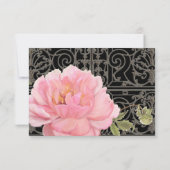 RSVP Pink Peony Fence Elegant Floral Weddings (Achterkant)