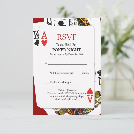 RSVP Poker Night (Staand voorkant)
