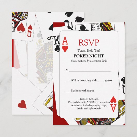 RSVP Poker Night (Voorkant / Achterkant)