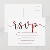 RSVP Post-Kaart Briefkaart (Voorkant / Achterkant)
