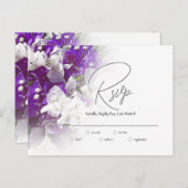 RSVP Postcard Response to Wedding Invite Briefkaart (Voorkant / Achterkant)