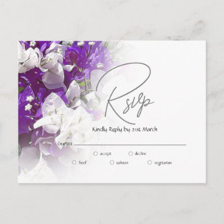 RSVP Postcard Response to Wedding Invite  Briefkaart