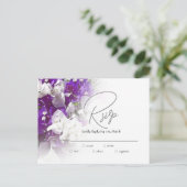 RSVP Postcard Response to Wedding Invite Briefkaart (Staand voorkant)