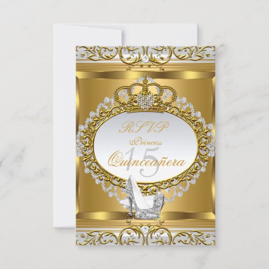 RSVP Princess Quinceanera Elite Gouden Schoen 2 (Voorkant)