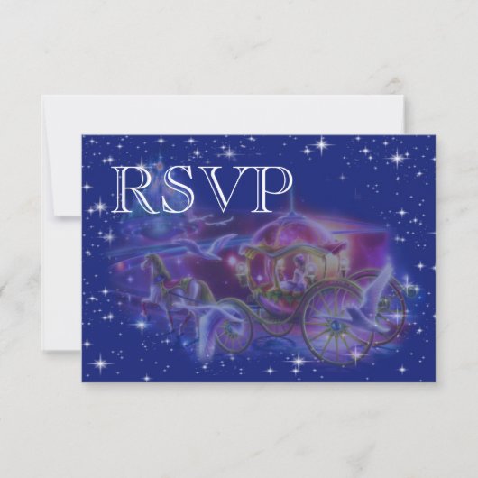 RSVP prinsessen fantasy trouw uitnodiging (Voorkant)