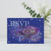 RSVP prinsessen fantasy trouw uitnodiging (Staand voorkant)