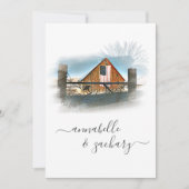 *~* RSVP QR Amerikaanse vlag oude schuur AR19 brui Kaart (Voorkant)