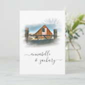 *~* RSVP QR Amerikaanse vlag oude schuur AR19 brui Kaart (Staand voorkant)