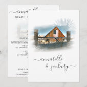 *~* RSVP QR Amerikaanse vlag oude schuur AR19 brui Kaart (Voorkant / Achterkant)