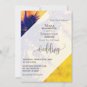 *~* RSVP QR AP13 Exotic PHOTO Palms Invitation Kaart (Voorkant)