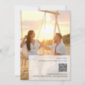 *~* RSVP QR AP13 Exotic PHOTO Palms Wedding Kaart (Achterkant)