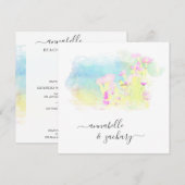 *~* RSVP QR AR15 Cherub Bird FLORAL Wedding Kaart (Voorkant / Achterkant)