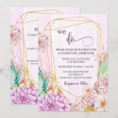 *~* RSVP QR AR15 Floral WE DOEN Geometrische bruil Kaart (Voorkant / Achterkant)