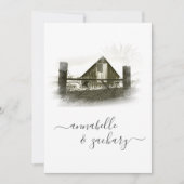 *~* RSVP QR Barn American Flag AR19 Wedding  Kaart (Voorkant)