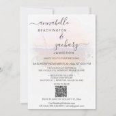 ** RSVP - QR Beach Zee Ocean AR7 Huwelijk Kaart (Achterkant)