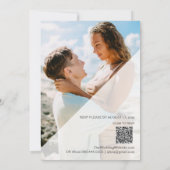 *~* RSVP QR bespaar $$$ Fotohuwelijksuitnodiging Kaart (Achterkant)