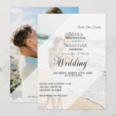 *~* RSVP QR bespaar $$$ Fotohuwelijksuitnodiging Kaart (Voorkant / Achterkant)