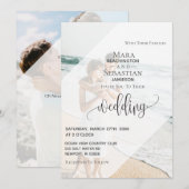 *~* RSVP QR bespaar $ TWEE Fotobruiloft Kaart (Voorkant / Achterkant)