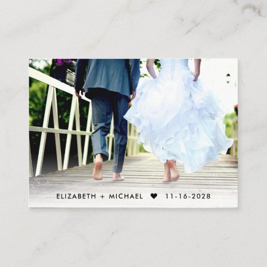 RSVP QR-code Boorband met fotoscript RSVP Informatiekaartje (Achterkant)