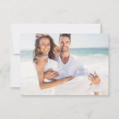 RSVP QR-code eenvoudige gouden script foto Kaartje (Achterkant)
