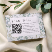 RSVP QR Code Eucalyptus Greenery Wedding