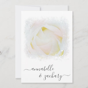 *~* RSVP - QR code Floral Roos AR8 Wedding Invita Kaart