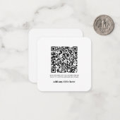 RSVP QR Code Modern Moderne Elke keer Notitiekaartje (Voorkant / Achterkant in situ)