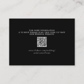 RSVP QR-code voor zwart en metaalzilver Informatiekaartje (Achterkant)