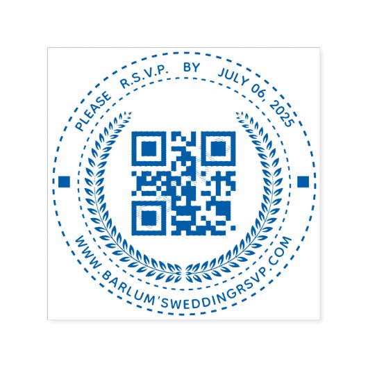RSVP QR-code Webadres Zelfinktstempel Zelfinktende Stempel (Design)