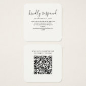 RSVP QR Code Wedding Website Kaart (Voorkant /achterkant)
