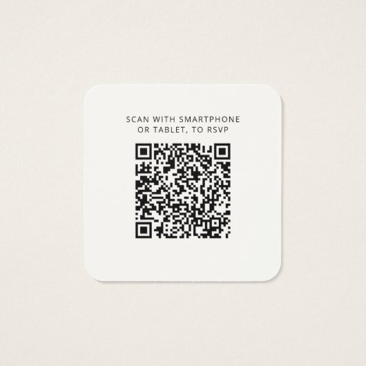 RSVP QR Code Wedding Website Kaart (Achterkant)
