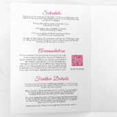 RSVP QR Code x2 Drieluik Uitnodiging (Binnenzijde eerst)