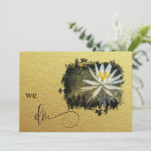 *~* RSVP QR Gold WE DOEN Floral AR15 WEDDING Kaart (Staand voorkant)