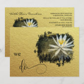 *~* RSVP QR Gold WE DOEN Floral AR15 WEDDING Kaart (Voorkant / Achterkant)