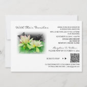 *~* RSVP QR LOTUS Lily WE DOEN Floral AR15 WEDDING Kaart (Achterkant)