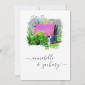 *~* RSVP QR Old Barn Country Rustic AR19 Huwelijk Kaart (Voorkant)