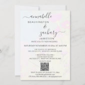 *~* RSVP - QR Waterverf Bird FLORAL AR15 Wedding Kaart (Achterkant)
