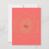 RSVP Quatrefoil Lijst Script Swirl Gold Glitter (Achterkant)