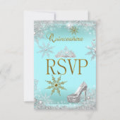 RSVP Quinceanera 15 Silver Blauwgroen Gold Elite (Voorkant)