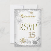 RSVP Quinceanera 15 Zilver Wit Goud Elite (Voorkant)