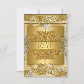 RSVP Quinceañera 15e verjaardag Goud (Voorkant)