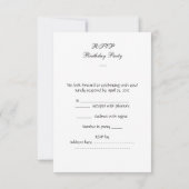 RSVP Quinceanera 15e Verjaardagsfeest Masquerade (Achterkant)