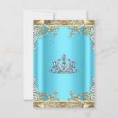 RSVP Quinceanera Blue Aqua Blauwgroen Gold 15e ver (Achterkant)