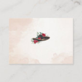 RSVP QUINCEANERA Mariachi Charra Waterverf Visitekaartje (Achterkant)