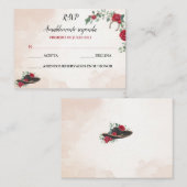 RSVP QUINCEANERA Mariachi Charra Waterverf Visitekaartje (Voorkant / Achterkant)
